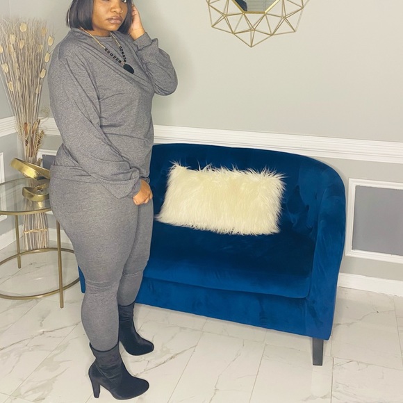 Pants - Got Me Chilled Set Chorcoal